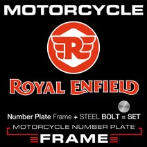 로얄 엔필드 바이크 번호판가드+스틸볼트- MFMC11- ROYAL ENFIELD 3 LINE + BOLT 미니에프, D14