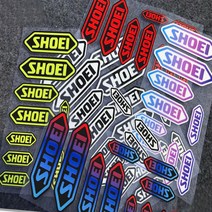 오토바이 스티커 오토바이 헬멧스티커 엠블럼 데칼스티커 카킹즈, 6.SHOEI 스티커 / 블랙 + 레드