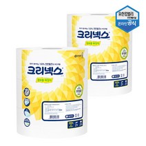 [유한킴벌리] 크리넥스 점보롤 화장지 200m 3롤 x 2팩 100% 천연펄프 45374, 3개, 2개
