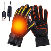 자전거 핸들 장갑 겨울 겨울용 방수 터치 스크린 온열 핸드 워머 스키 오토바이 라이딩 글러브 USB 전기 난방 글러브, 한개옵션0