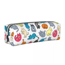 학교 연필 케이스 Queens Meme-프린트 스퀘어 알리사 에드워즈 콜라주 패션 가죽 상자 십대 지퍼 펜 가방, [05] 5, 05 5