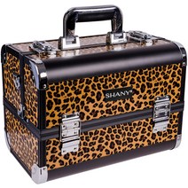 Shany 판타지 콜렉션 메이크업 아티스트 코스메틱 트레인 케이스, Leopards texture, 1개