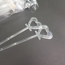 투명 하트카드픽-화이트(20EA)