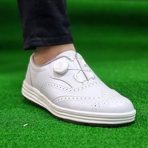 아놀드파마 클래식 남성 윙팁 다이얼 골프화 천연가죽 보아 스파이크리스 캐주얼 연습용 필드용 2in1