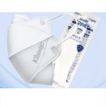 4단 와이드핏 KF94 마스크 성인용 화이트 20매 유한 크리넥스