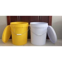 대량 플라스틱 원형통 밀폐 용기 20L 25L 대용량 보관, 20L (화이트)