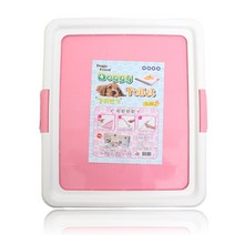 강아지 배변훈련용 핑크색 배변판 이동식 당뇨견 유도 대형견배변판