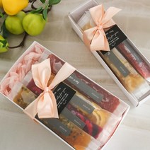 달콤트리 수제청 한포씩 간편한 과일 스틱청 차 디저트 집들이 간단한 수제 선물세트 선생님선물 돌잔치 결혼 결혼식 고급 답례품, 쇼핑백추가, 6포