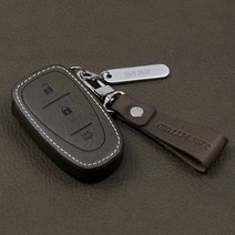 리츠S 더넥스트 스파크 가죽 키홀더 쉐보레 2버튼 C-01 스마트 키케이스, 리츠S C-03 올리브-가죽 스트랩 각인 추가함