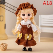 구체관절인형 구관인형 BJD DBS Bliyth 미니 16cm bjd 인형 13 움직일 수있는 공동 소녀 인형 3d 큰 눈 112 패션 공주 인형 diy 드레스 장난감 110, a18