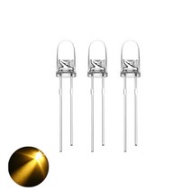 JINHA DIP LED 고휘도LED ROUND 발광다이오드 3mm, 10개, (3파이_DIP) YELLOW
