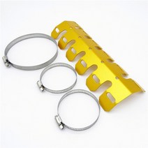 오토바이마후라 배기 머플러 파이프 보호기 열 차폐 커버 혼다 할리 초퍼 크루저 전문 수리 액세서리에 적합 99, 노랑