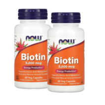 나우푸드 비오틴 비타민H 비타민B7 5000 베지 60정 Biotin 바이오틴 2병, 120정