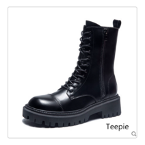 티피/Teepie 마틴 부츠 여성 가을 겨울 새로운 영국 스타일 두꺼운 밑창 짧은 부츠 조수