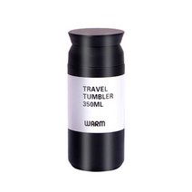 주부공식 진공 보온 보냉 스텐 텀블러, 블랙, 350ml