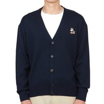 [메종키츠네] [명품]드레스드 폭스 패치 남자 울 가디건 릴렉스핏 KM00504KT1036