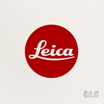 Leica 라이카 스티커 6cm, 15X15, 무광 레드