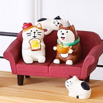 데꼴 베이커리 & 카페피규어 미니어처 23종, 28) 빨간소파냥