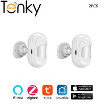 Tenky-Tuya Zigbee 인체 모션 센서 스마트 홈 PIR 모션 센서 감지기 보안 스마트 라이프 알렉사 구글 홈, 02 2PCS