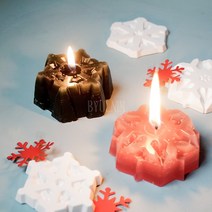 겨울 눈꽃 결정 실리콘 몰드 4종 6구 크리스마스 캔들 석고방향제 만들기 금형 석고방향제틀 성탄절 인테리어 소품 만들기