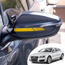 아우디 A7 사이드 미러 반사 컬러 데칼 스티커 포인트 튜닝 자동차 시트지 야간시 안전스티커, 크롬(별도)