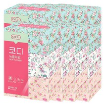 쌍용제지 각티슈 코디 뉴플라워 250매 24개, 1개