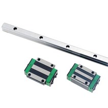 레일지지대 HGR15 선형 가이드 레일 + 블록 SFU1605 볼 스크류 5mm 리드 BK12 CNC 지지대, 03 400mm_01 HGH15CA