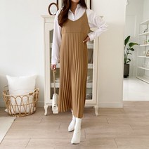 리엘라 다다니 아코디언 플리츠 끈 롱 원피스