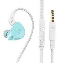 QKZ AK6-X in-ear 스포츠 헤드셋 음악 이어폰 인라인 컨트롤 마이크가있는, 파란색