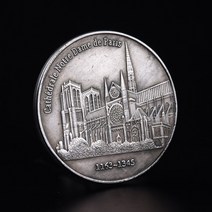 화폐 수집 주화 기념 옛날 복제 1PC 외국 동전 1163 ~ 1345 노트르담 드 파리 기념 프랜트, 한개옵션0