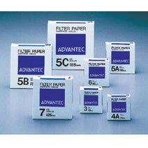 ADVANTEC 정량여과지 No.5B 지름 70mm 여과 속도 중간 인산 마그네슘 암모늄등 중간 크기의 침전물 여과에 적합, 1개