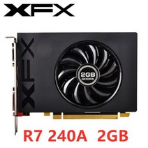 데스크탑 CPU 그래픽카드 XFX Radeon R7 240A 2GB GDDR5 비디오 카드 GPU 용 AMD 4GB GDDR3 128bit 그래픽 화면 컴퓨터, 01 XFX R7 240A 2GB
