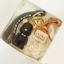 [선물박스 포함] 라라홈 젤리곰 키링 디퓨져 2조세트 열쇠고리 키홀더 웨딩 차량용품 신차 선물 판촉물 답례품 상품 가격4 900원, 진주라인포장-젤리곰키링+차량용디퓨져(색상종류랜덤)