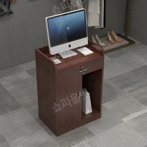 인포메이션 안내 데스크 카운터 미니 식당 미용실 카페바 병원 접수대 업소용 매장, 100x40x92, 다크브라운