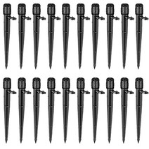 정원 꽃용 4mm7mm 호스 튜브용 ydjoo 관개 드립퍼 25팩 조정 가능한 360도 원형 패턴 수류 관개 드립 에미터 마이크로 스프레이 팬 모양 드립 관개(검은색)