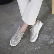 블랙 화이트 진짜 소가죽 및 송치가죽 여성 스니커즈 단화