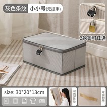 차량용 금고 트렁크 소형 가정용 휴대용 비밀번호 보관 돈통, 비밀번호형, 그레이 스트라이프 스몰