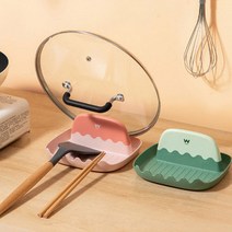 조리도구받침대 뚜껑 국자 거치대 1+1 (그린/핑크/스텐), 조리도구받침대 - 스텐 + 스텐