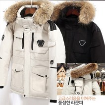 캐주얼한 오리털 덕 다운 라쿤 퍼 후드 롱 패딩 남녀 공용 커플 룩 오버 루즈 핏 야상 바람막이 지퍼 집업 점퍼 잠바 자켓 재킷 아우터 남자 빅 사이즈 겨울 모던한 심플 고급진