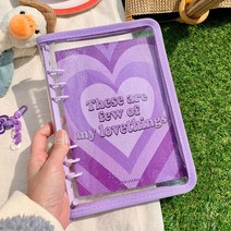 걸스코코 러브띵스 6공 포카바인더 + 속지30장 A5 다이어리 포토카드 포카북, 퍼플