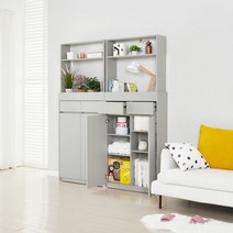 스스디 스스디 파티션 룸디바이더 수납장 칸막이 공간분리, 그레이