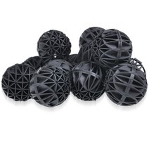 연못여과기 수족관 어항 필터 미디어 세라믹 활성탄 바이오 맑은 무료 네트 백 150g, 2.Black Bio Balls - 100G
