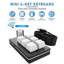 매크로키보드 키 노브 미니 커스텀 게임 포토샵 드, 없음, 없음, 프랑스+6 keys Wireless
