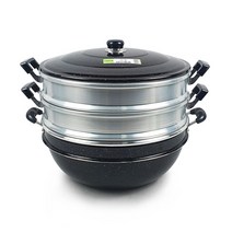 마블 3단 찜솥 가마솥 찜기 다용도 대형 찜냄비 (28cm~48cm), 38cm