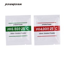 PH 테스트 미터 측정 교정 솔루션 용 PH 버퍼 파우더 4 봉지 1 개 4.00 및 1 개 6.86 교정 포인트 15%, 한개옵션0