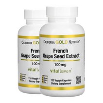 CGN CG땡 포도씨 추출물 100mg 그레이프시드 프랑스산 식물성 120캡슐 2세트