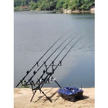 원투 낚시 받침대 거치대 삼각대 릴 받침틀 노지 바다 민물 낚시대, 블랙 5대