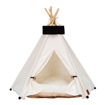 Scnbom Pet Teepee 소형견 또는 고양이용 휴대용 텐트 강아지 스위트 베드 세탁 가능한 개 고양이 집 쿠션 포함 M: 사이즈는 10kg22파운드에 맞음 아래 애완동물 5, M: Size fits 22 pounds (Pets B