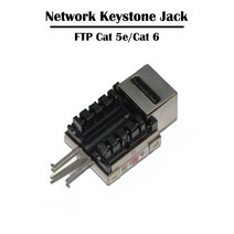 파워딜 10 조각 FTP Cat 6 네트워크 Kesytone 잭 RJ 45 포트 Fluke 테스트 패널 이더넷 통과, 01 Cat 5e