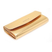 SCOAN 양가죽 민무늬골드 구권 3단장지갑 1082